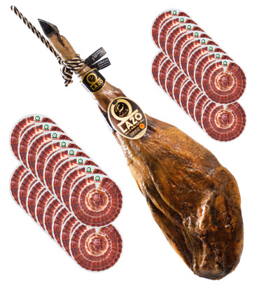Pack 33 Acorn DOP Jabugo 100% Iberian ham sliced 100 gr