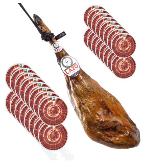 Pack de 36 sobres Jamón de bellota 100% ibérico loncheado 100 gr