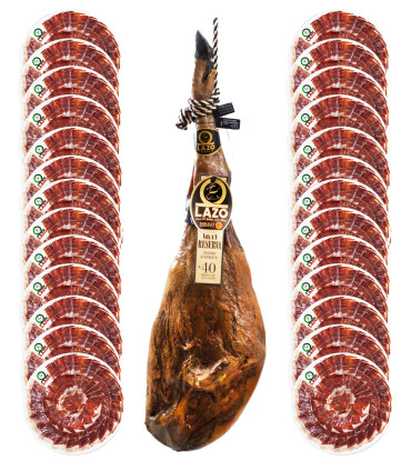 Lot 32 Jambon bellota AOC Jabugo pata negra 100% Iberique Grande réserve Pedro Enrique tranché 100 gr